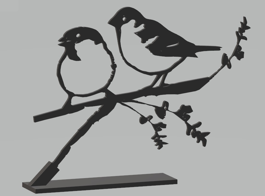 Two Sparrows 2D to 3D Designer Ed van der HEijden.