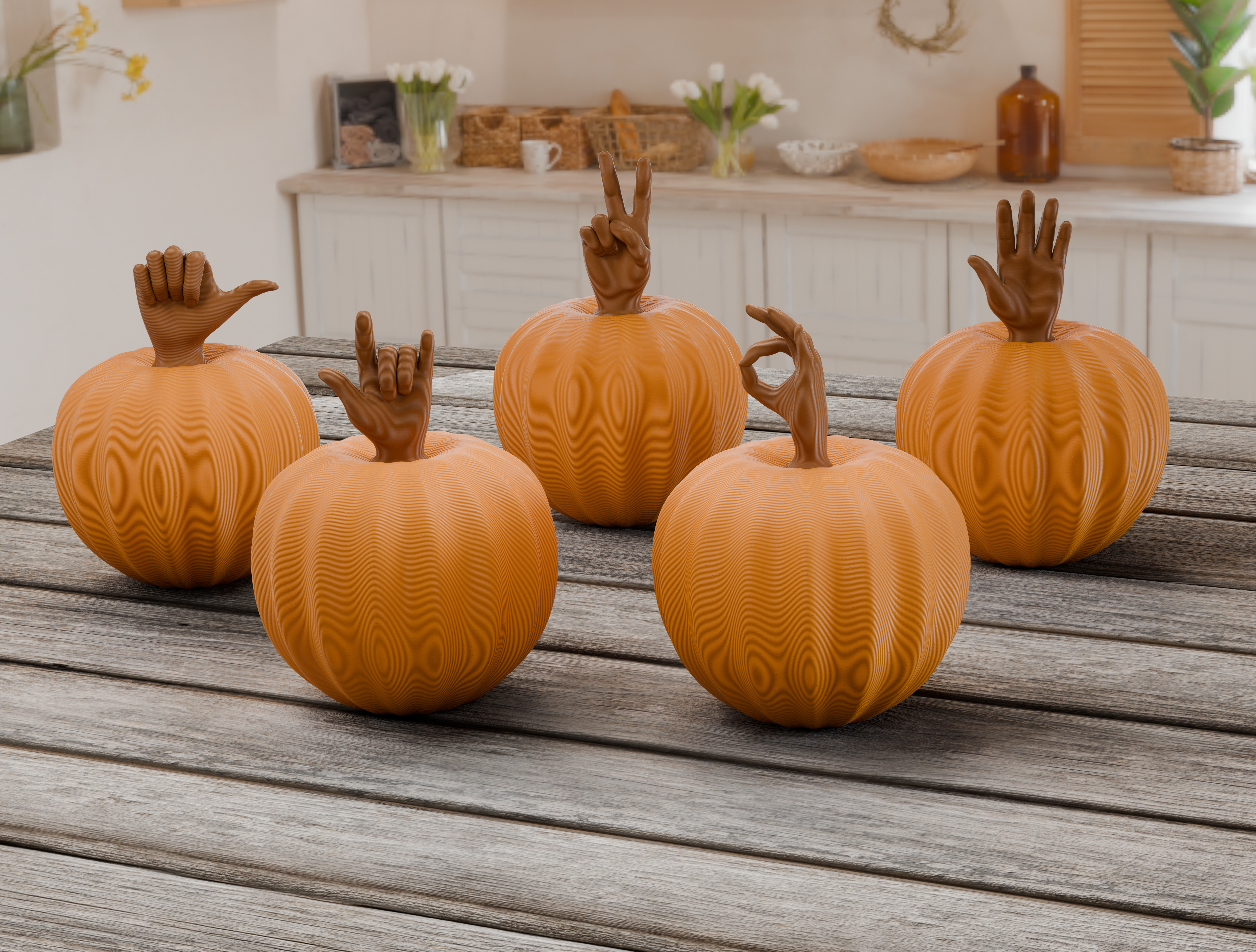 Pumpkin hand