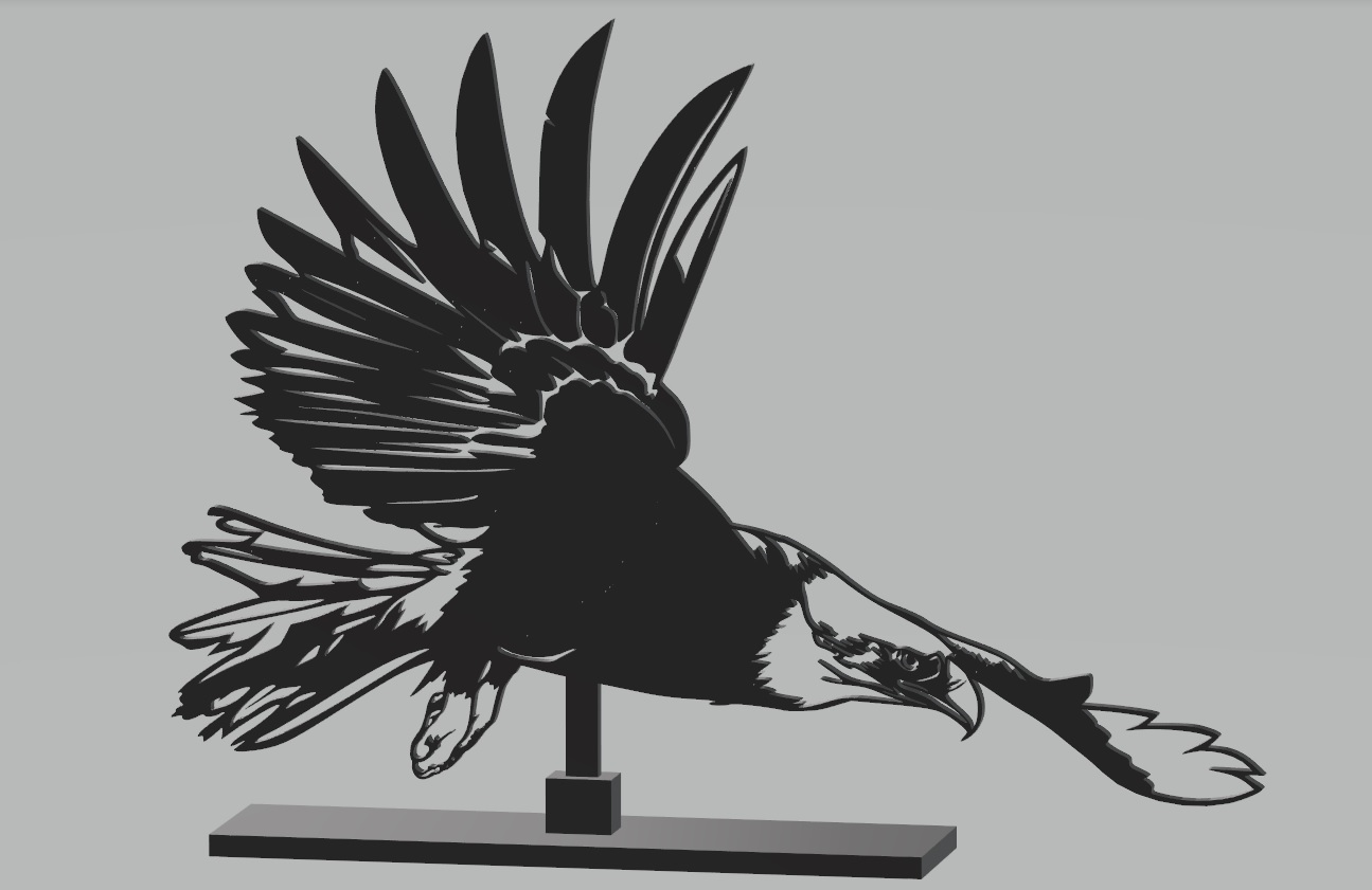 Sea eagle over the water 2D to 3D Designer Ed van der Heijden.