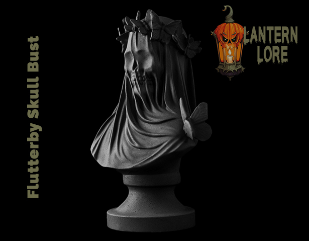Flutterby Skull Bust (Pre Supported) — miniatura 2