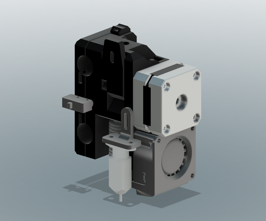 Integrated BMG E3DV6 toolhead carriage