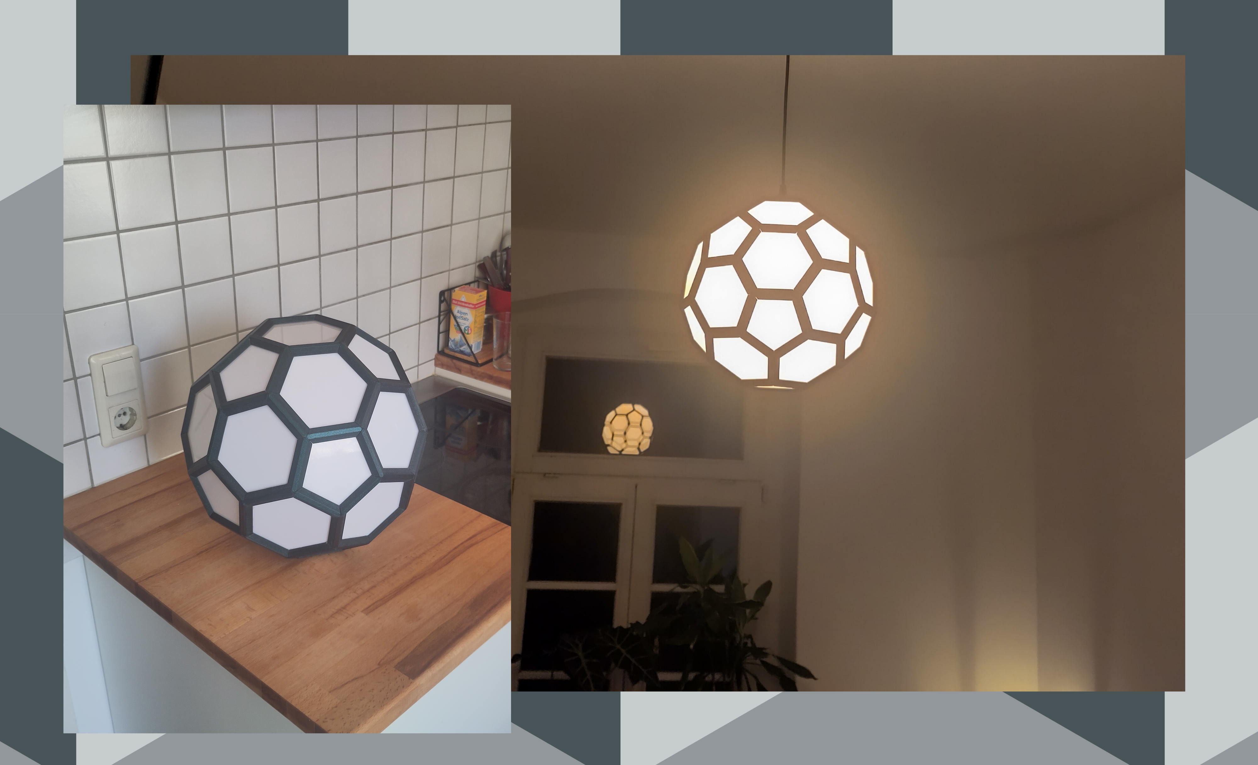 truncated icosahedron frame / lampshade