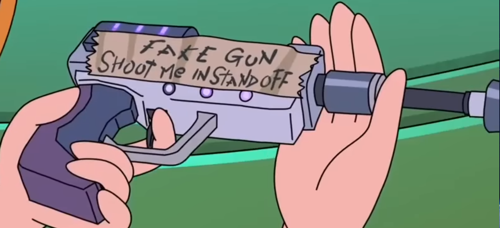 Rick and Morty / Plasma Pistol 'Fake Gun' added support holes and split colors