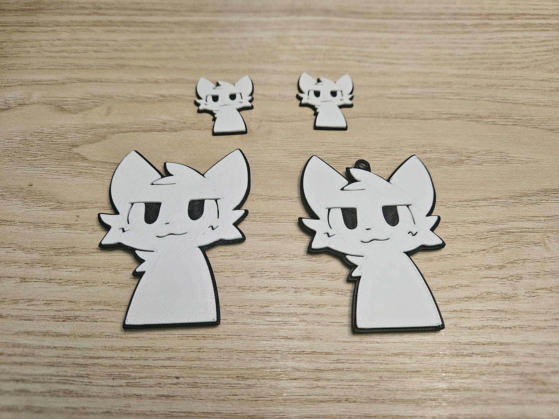 Silly Cat/Boykisser Keychain/Badge 3D model