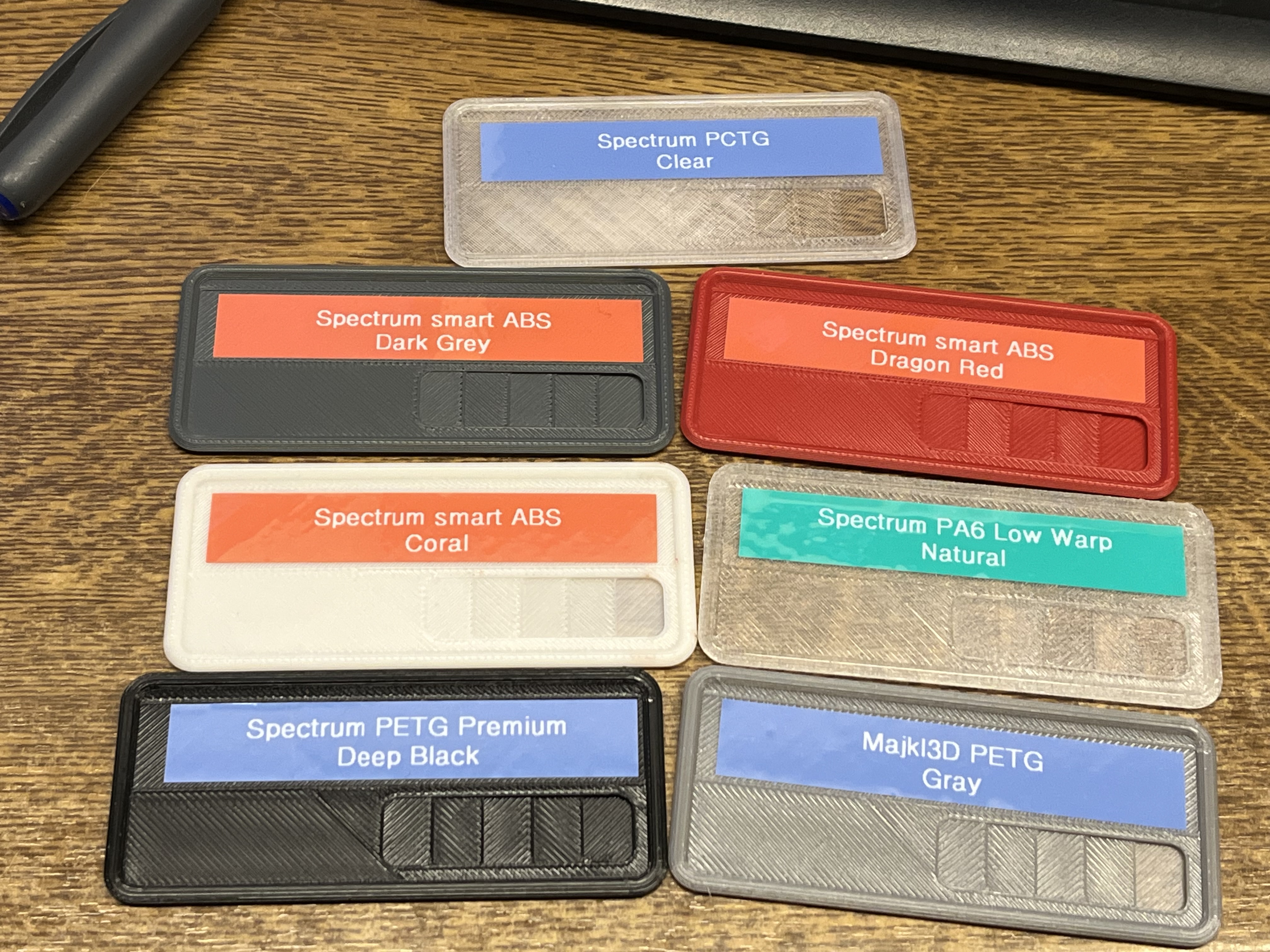 Filament sample with 13x74mm labeling area