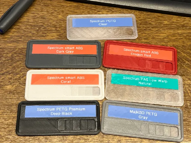 Filament sample with 13x74mm labeling area