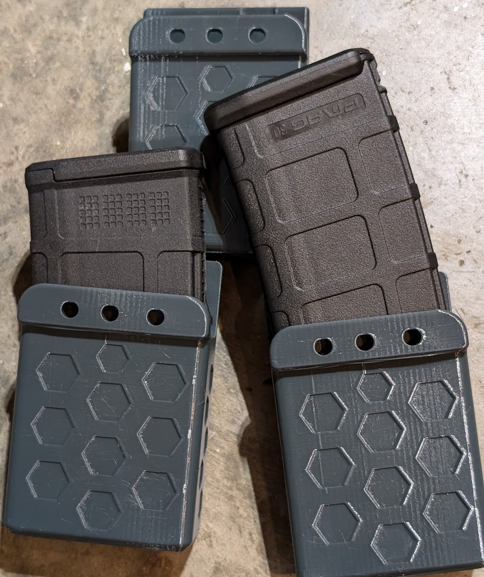 Gear and AR556 magazine pouches with and without belt clip.