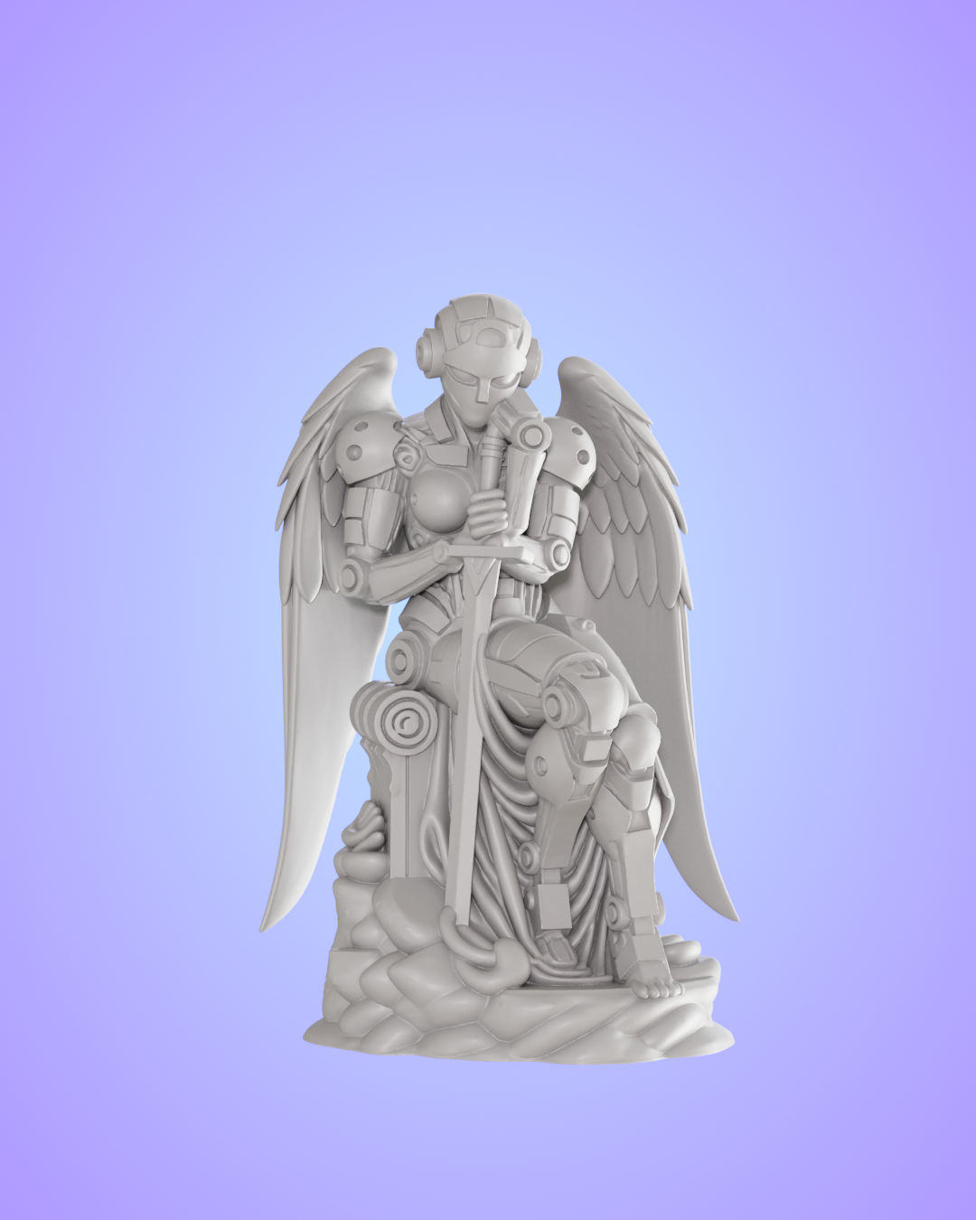 Cyber Angel Statue