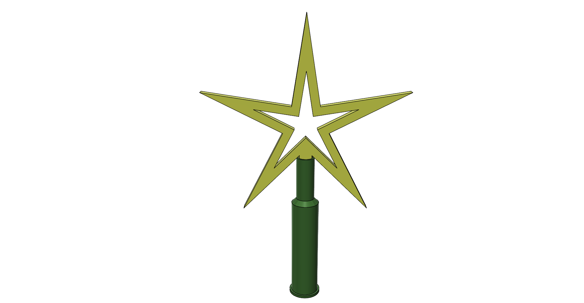 Christmas Star for tree christmas tree easy print lightweight ornament decoration — miniatura 7