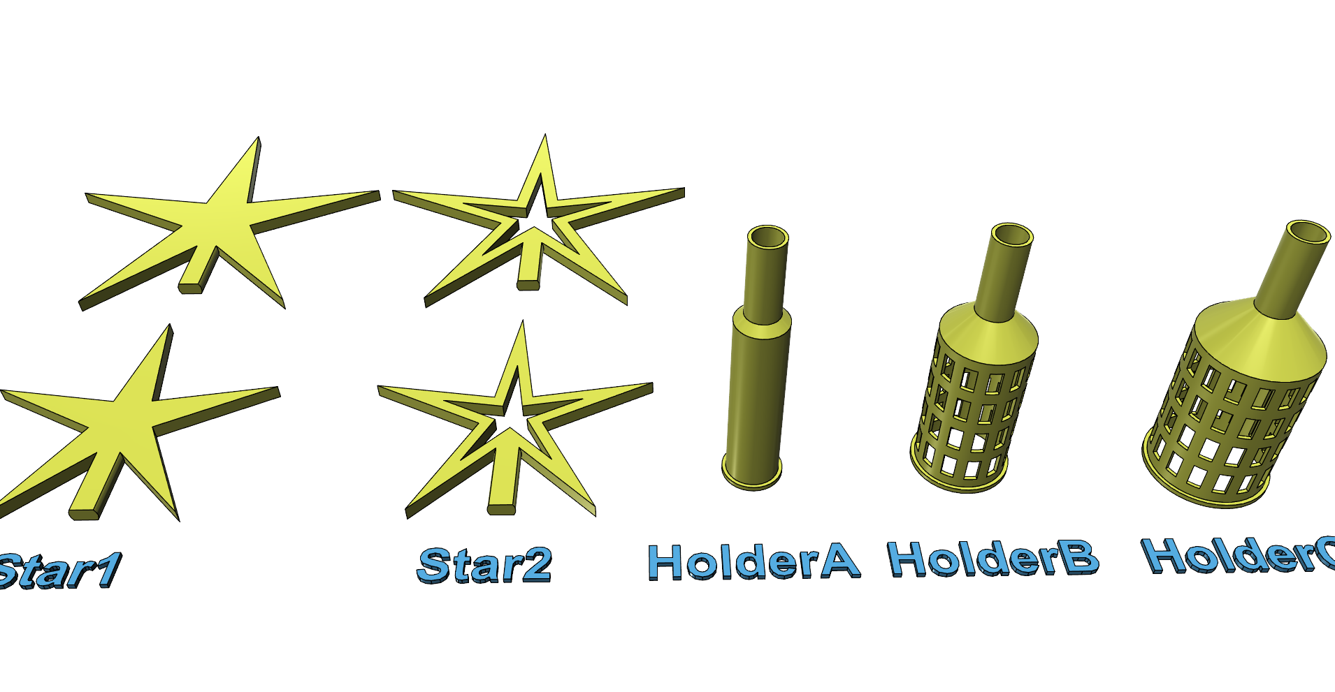 Christmas Star for tree christmas tree easy print lightweight ornament decoration — miniatura 4