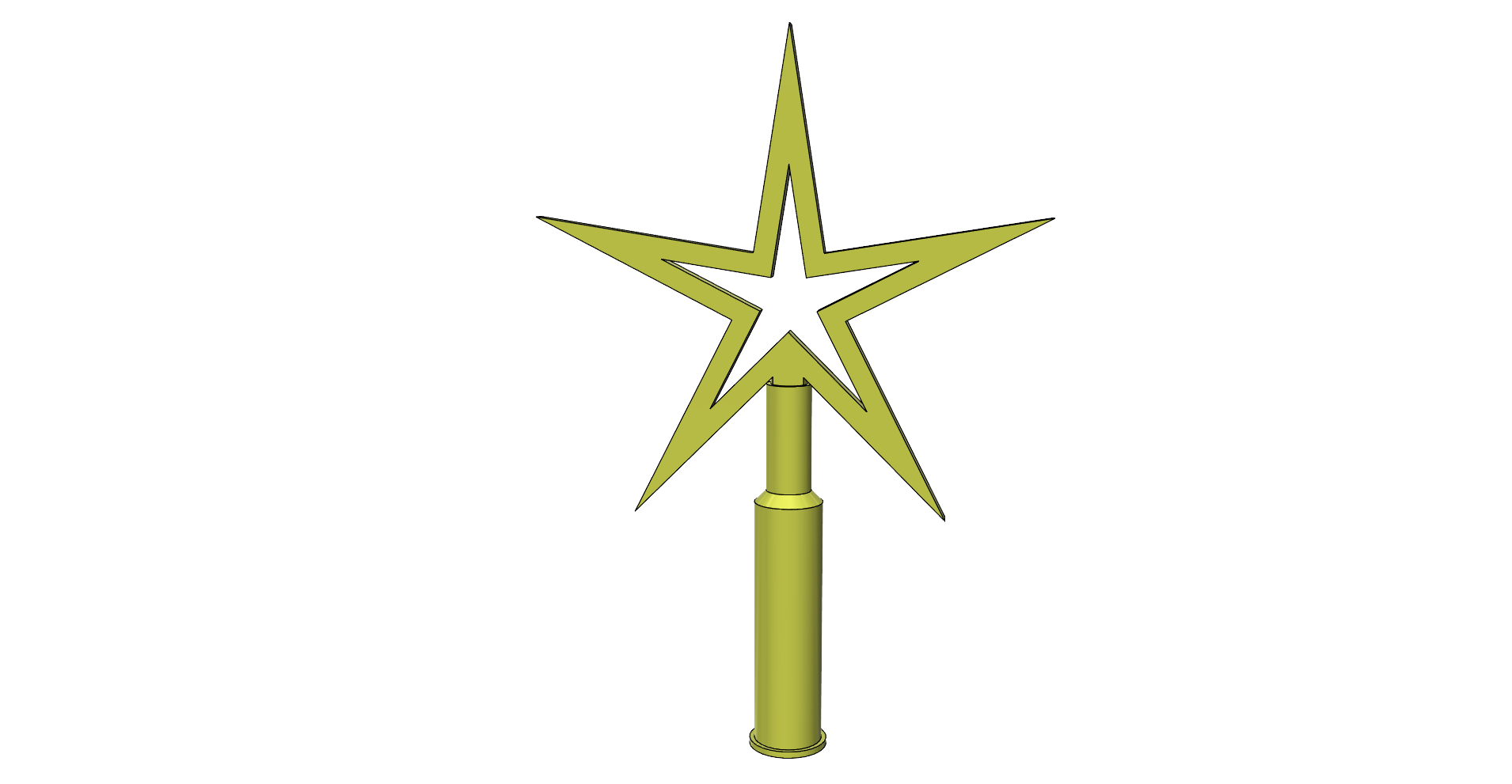 Christmas Star for tree christmas tree easy print lightweight ornament decoration — miniatura 6