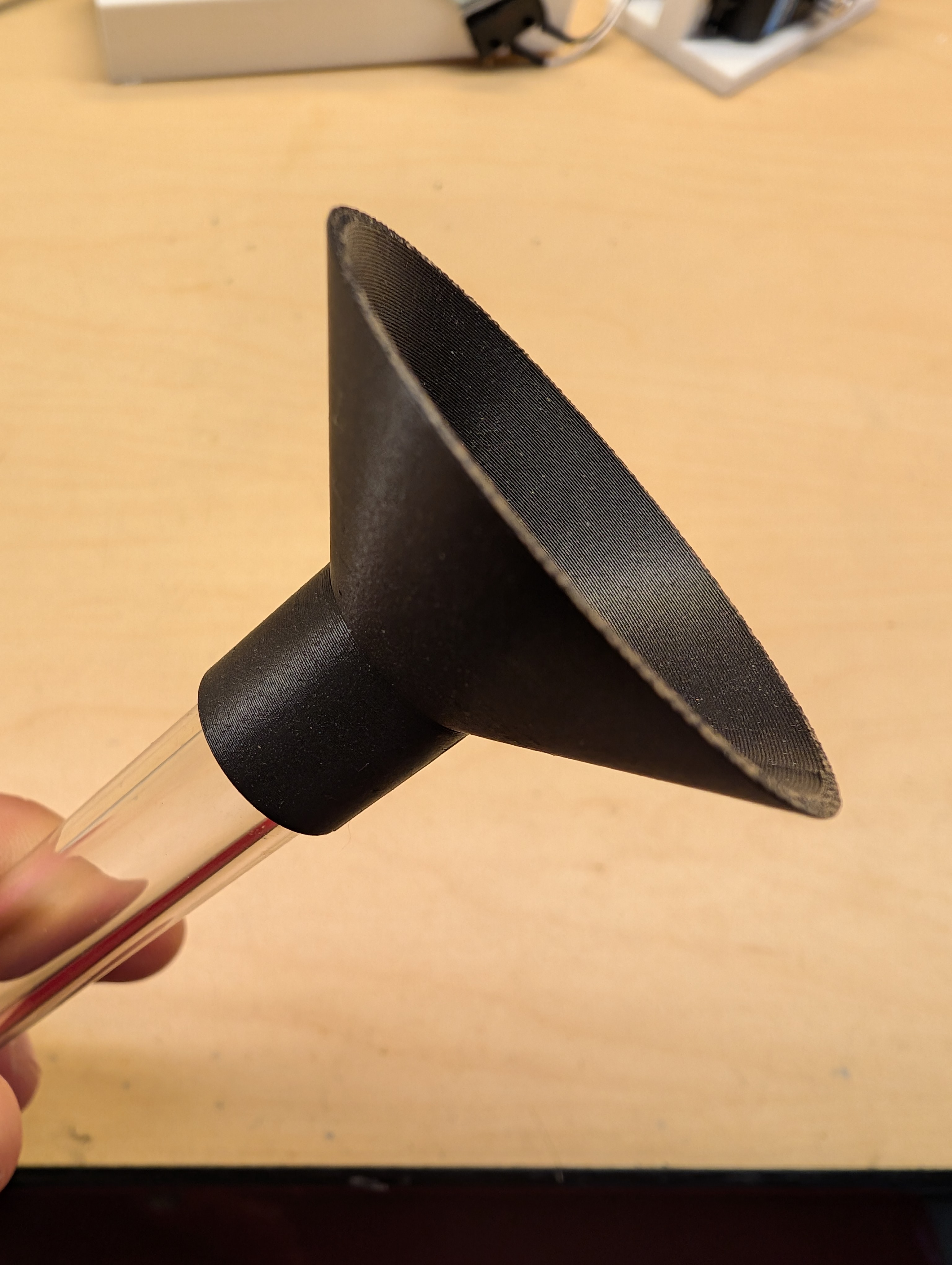 "Outside funnel" -- funnel that goes over, not inside