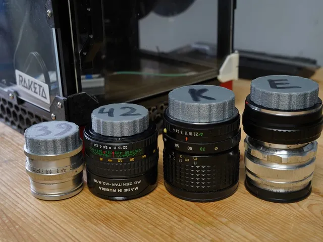 Camera lens rear caps