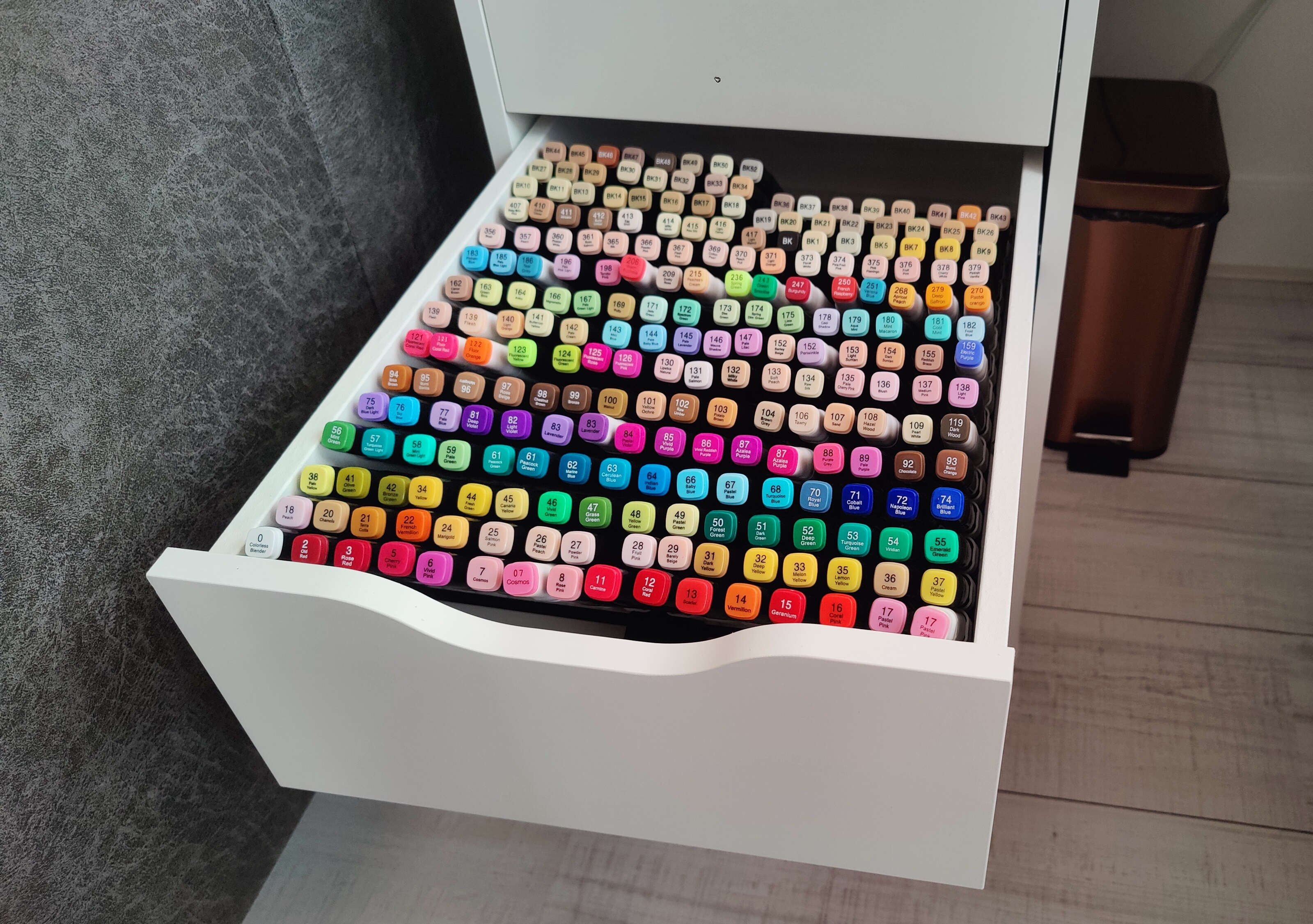 Angled Alcohol Marker Storage