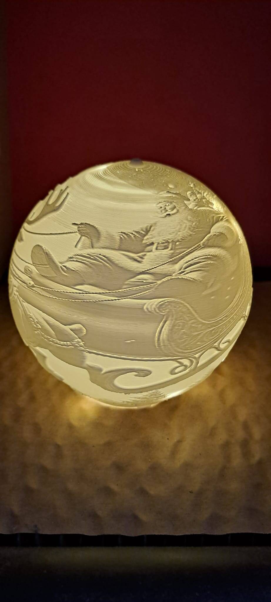Christmas litophane ball