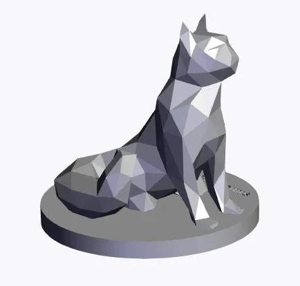 Low Poly Cat Sitting