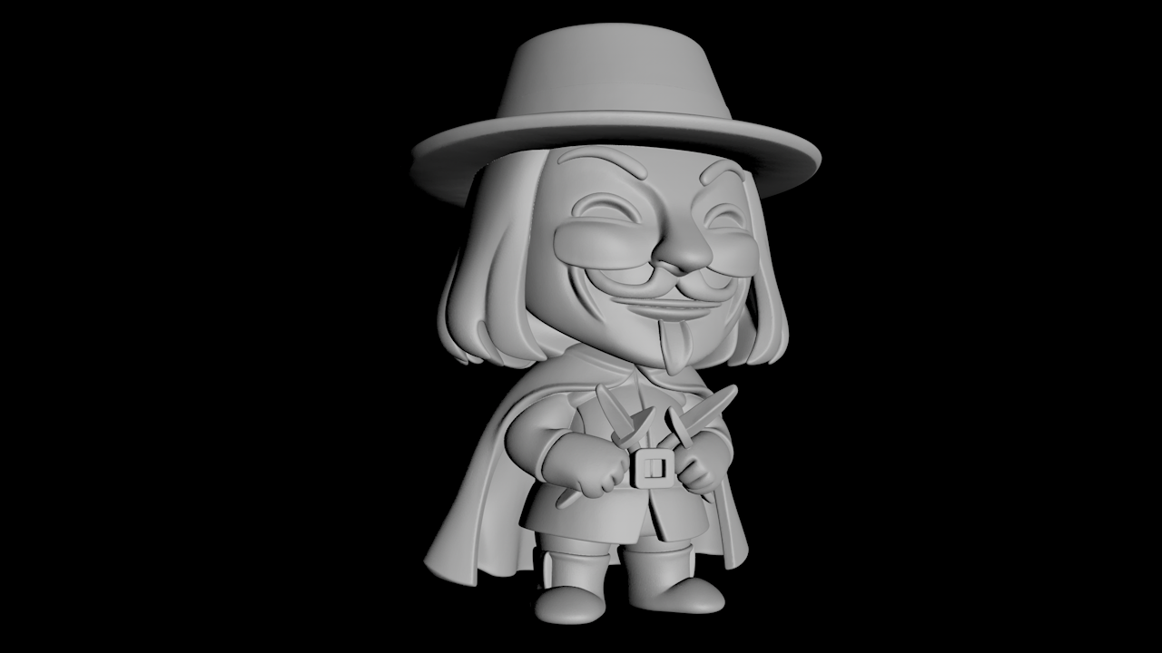 Chibi V for Vendetta – The Silent Rebel