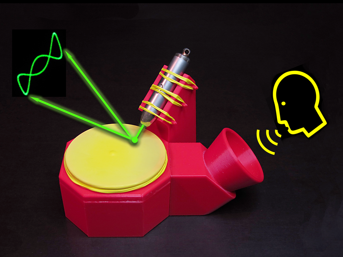 Laser visualizer of sound waves 3D model thumbnail