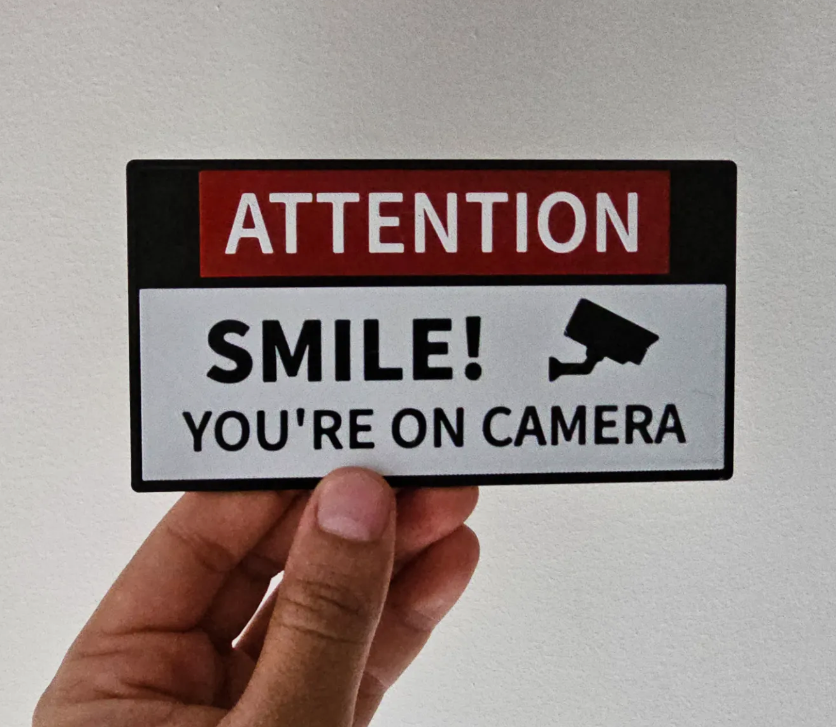 Smile to the Camera Sign in EN/PT