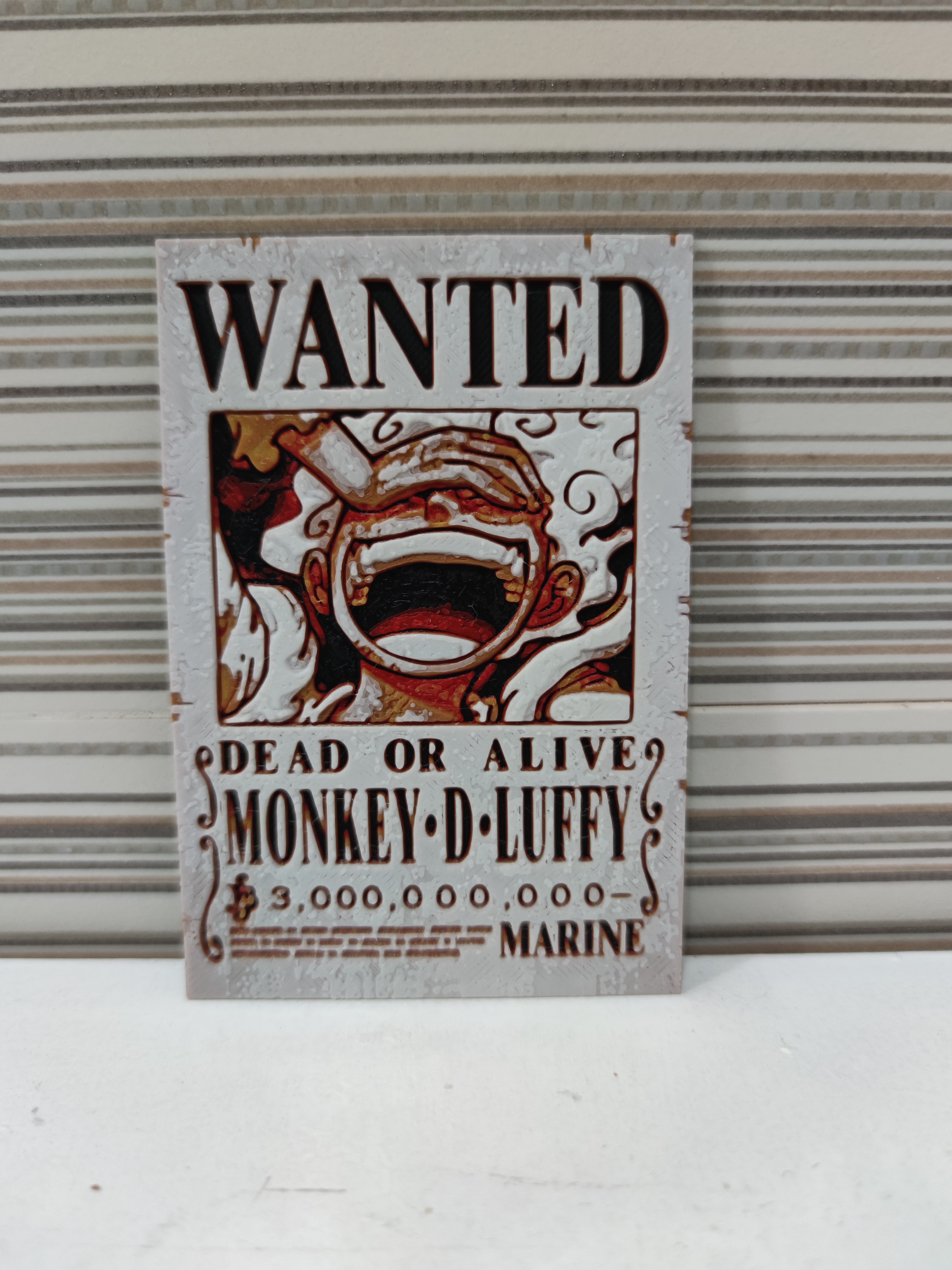 Hueforge style letter from Luffy