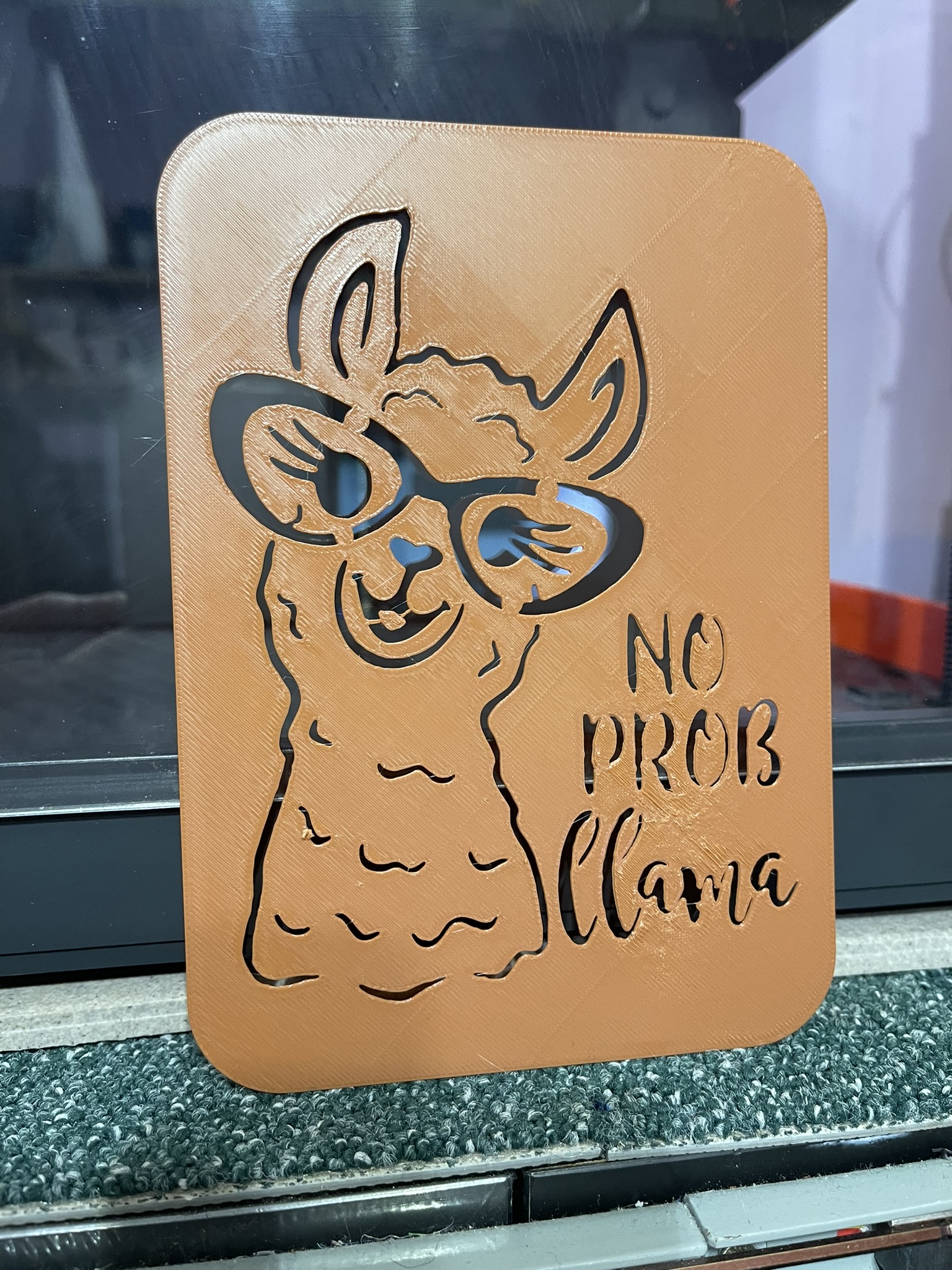 No prob Llama - Template Stencil for drawing and painting