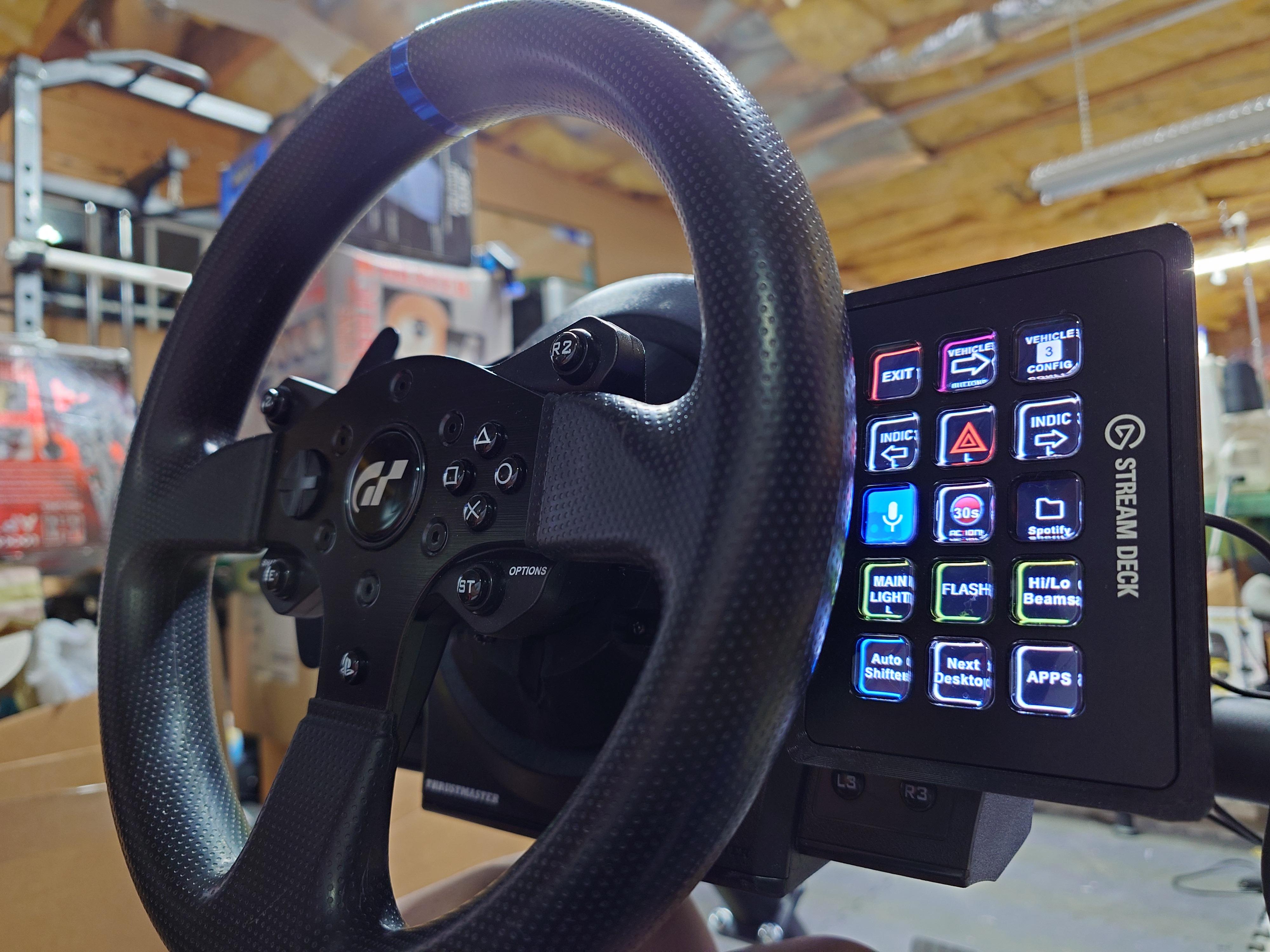 Elgato Stream Deck Button Box Mount for Thrustmaster T300RS
