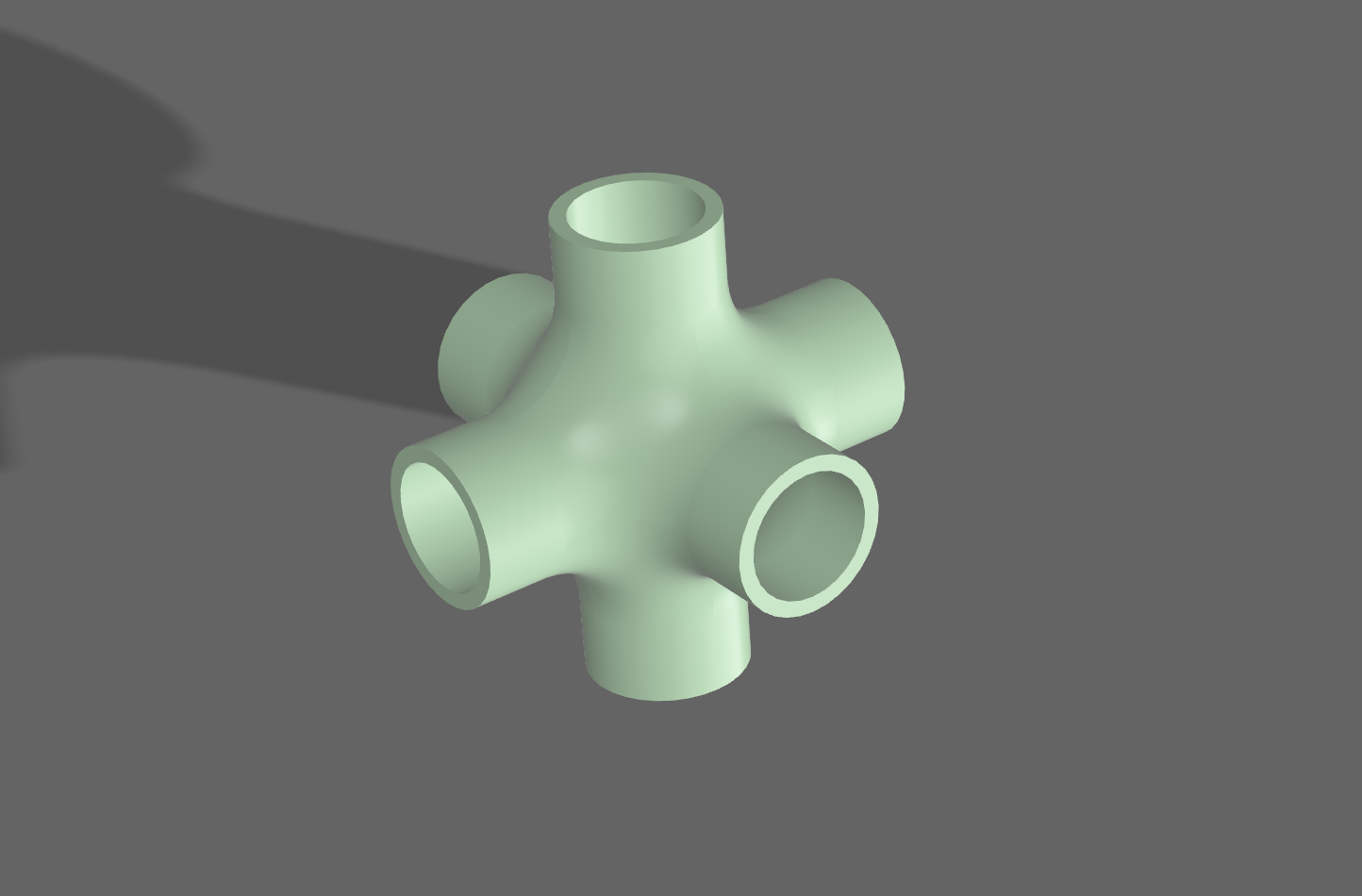 YARQM: Six way pipe fitting