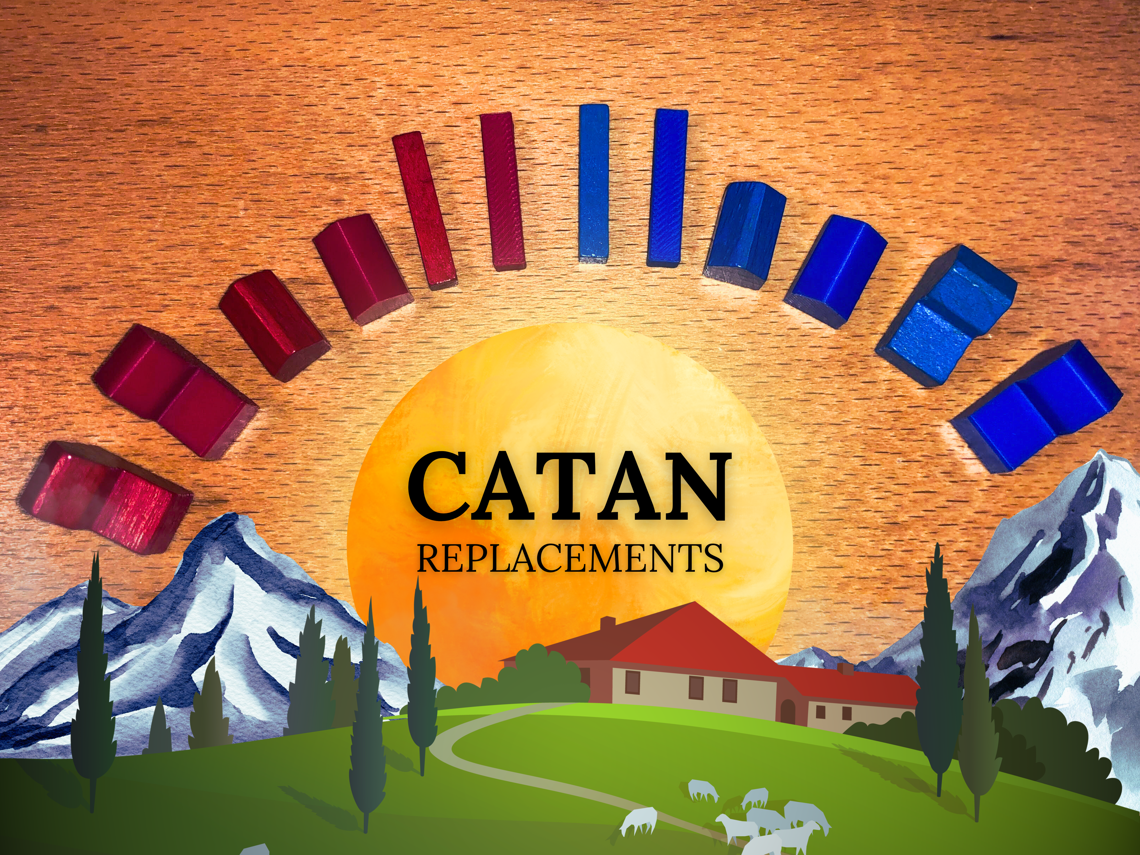 Catan Replacement Parts - Road / Settlement / City