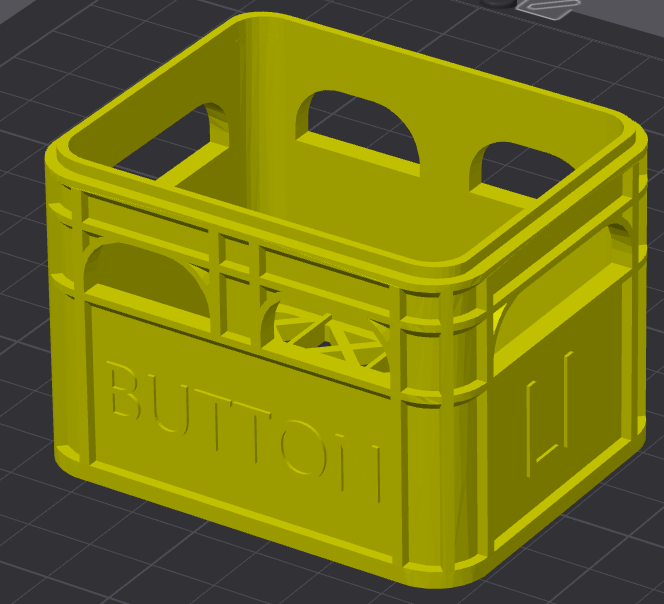 Empty crate for Australian packaged Button cells.
