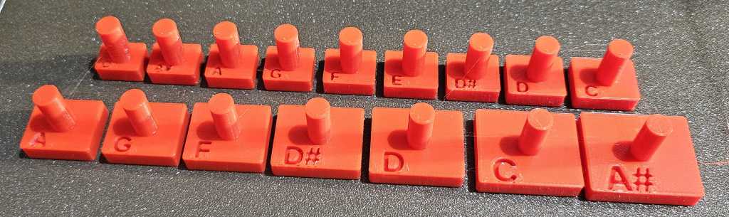 Organ pipe stoppers for busker organ - parametric