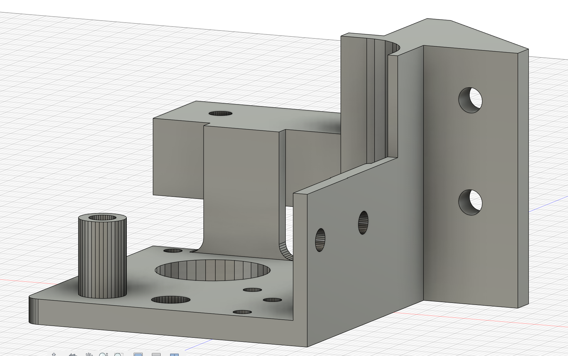 XY simplified Top Rear CORE with centered holes for 2040 extrusion