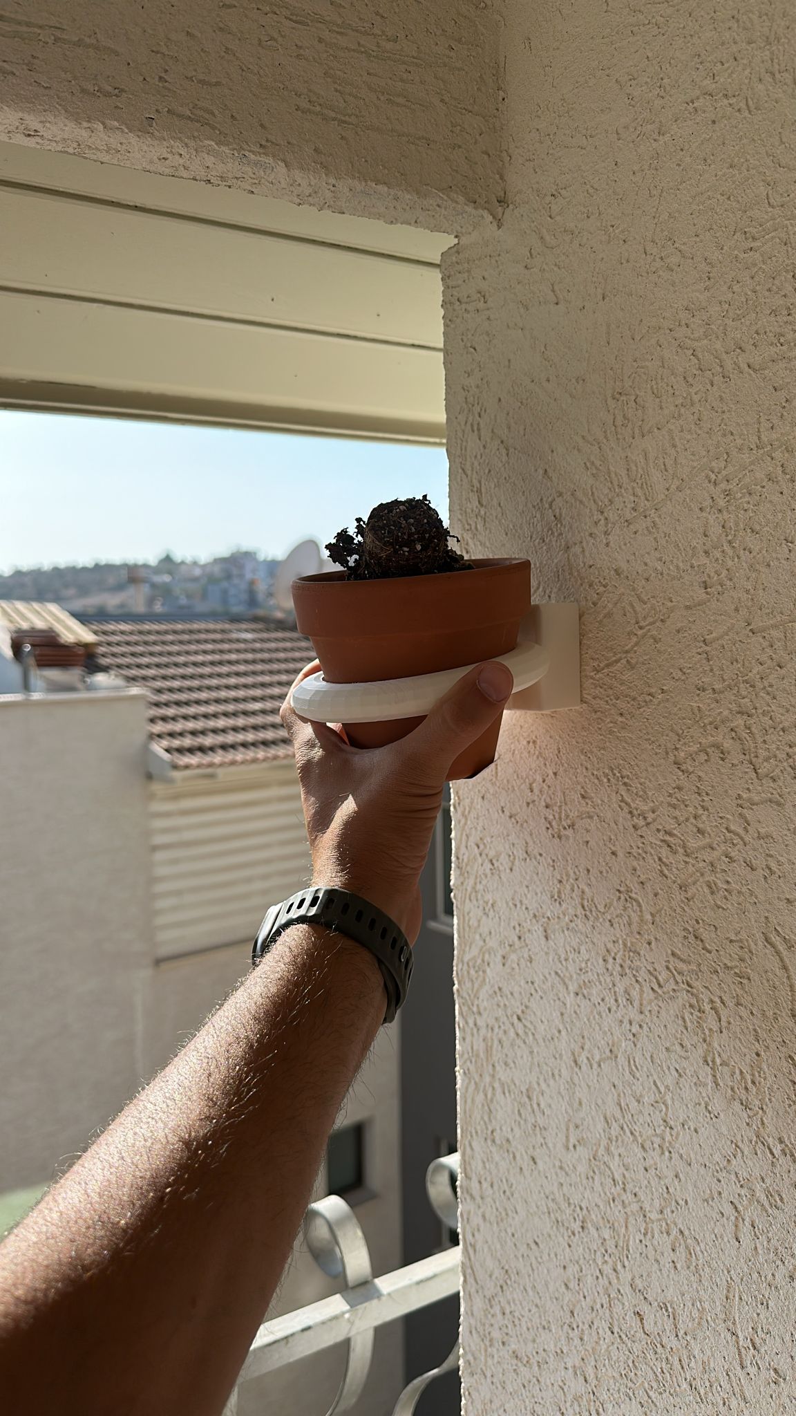 Miniatura 2 do modelo 3D Planter ring holder wall mount .