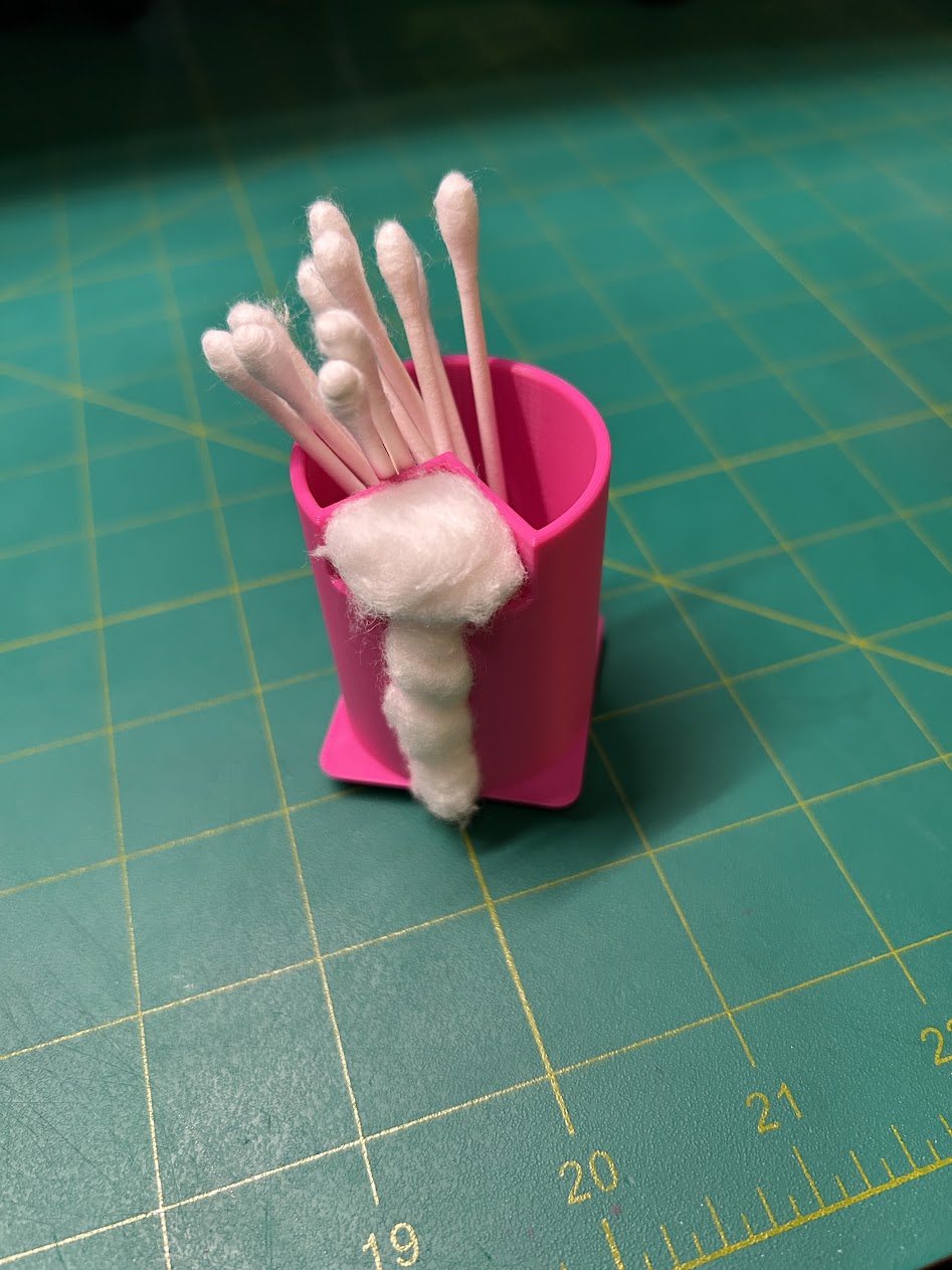 Gridfinity Qtip + Cottonball holder 1x1