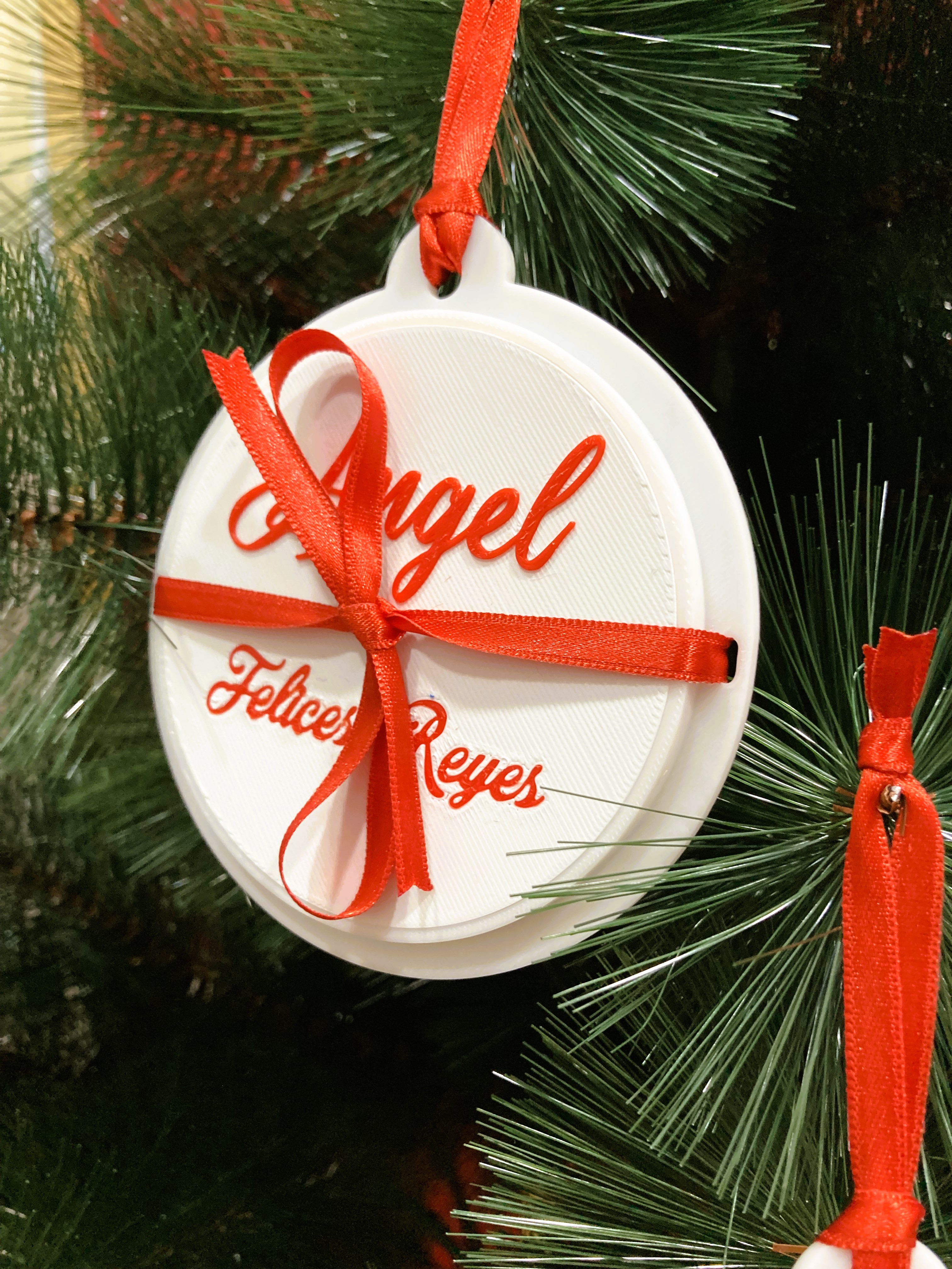 Editable Merry Christmas piggy bank ornament