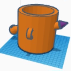 Pumpkin arrow inside cup (happy hallowen)