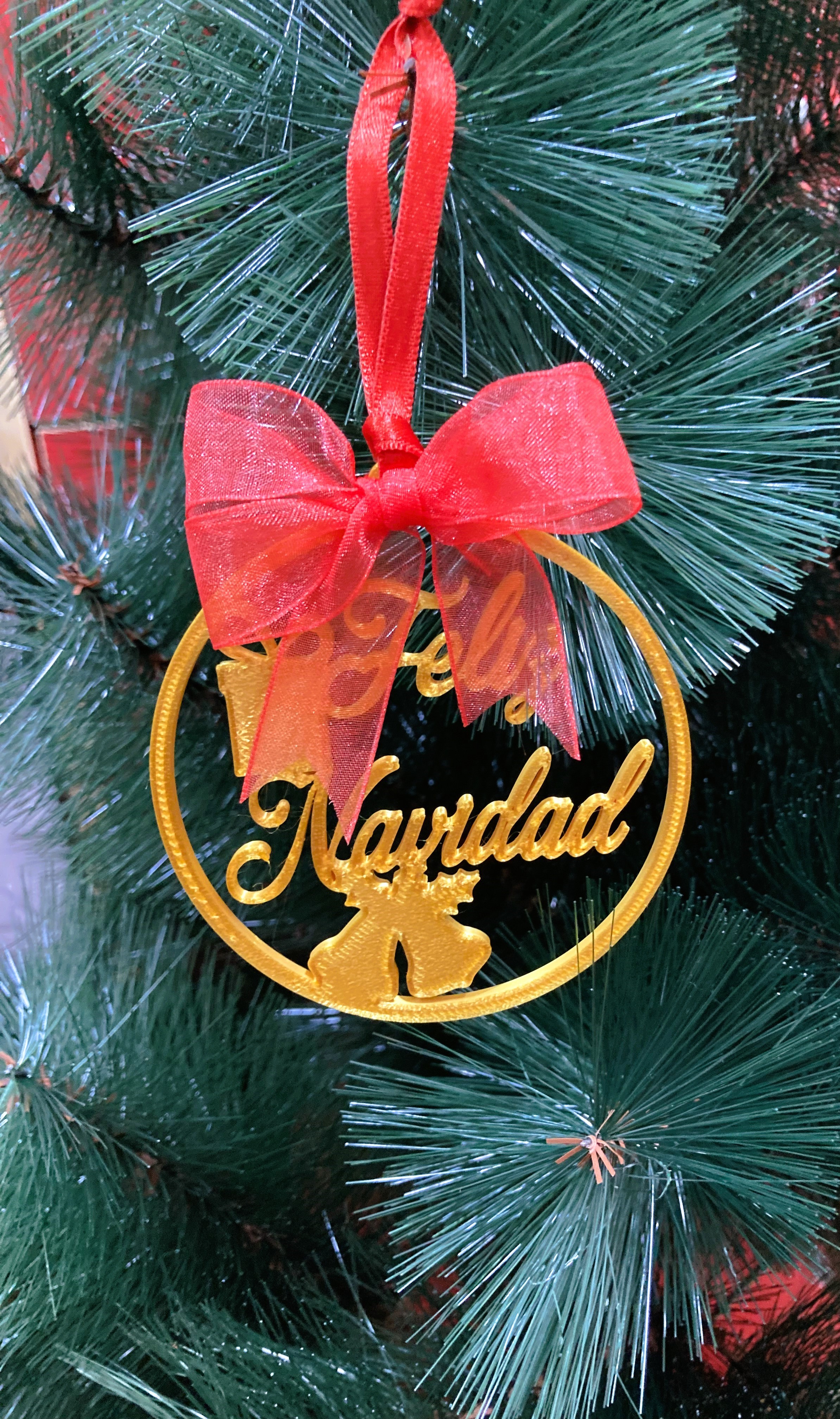Feliz navidad Christmas tree ornament