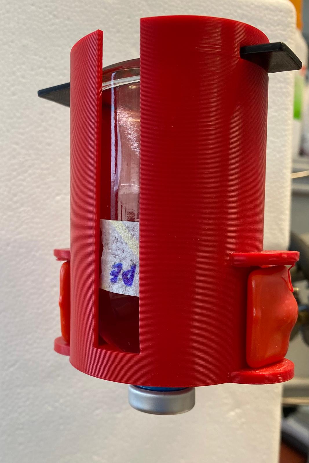 Serum bottle holder; upside down