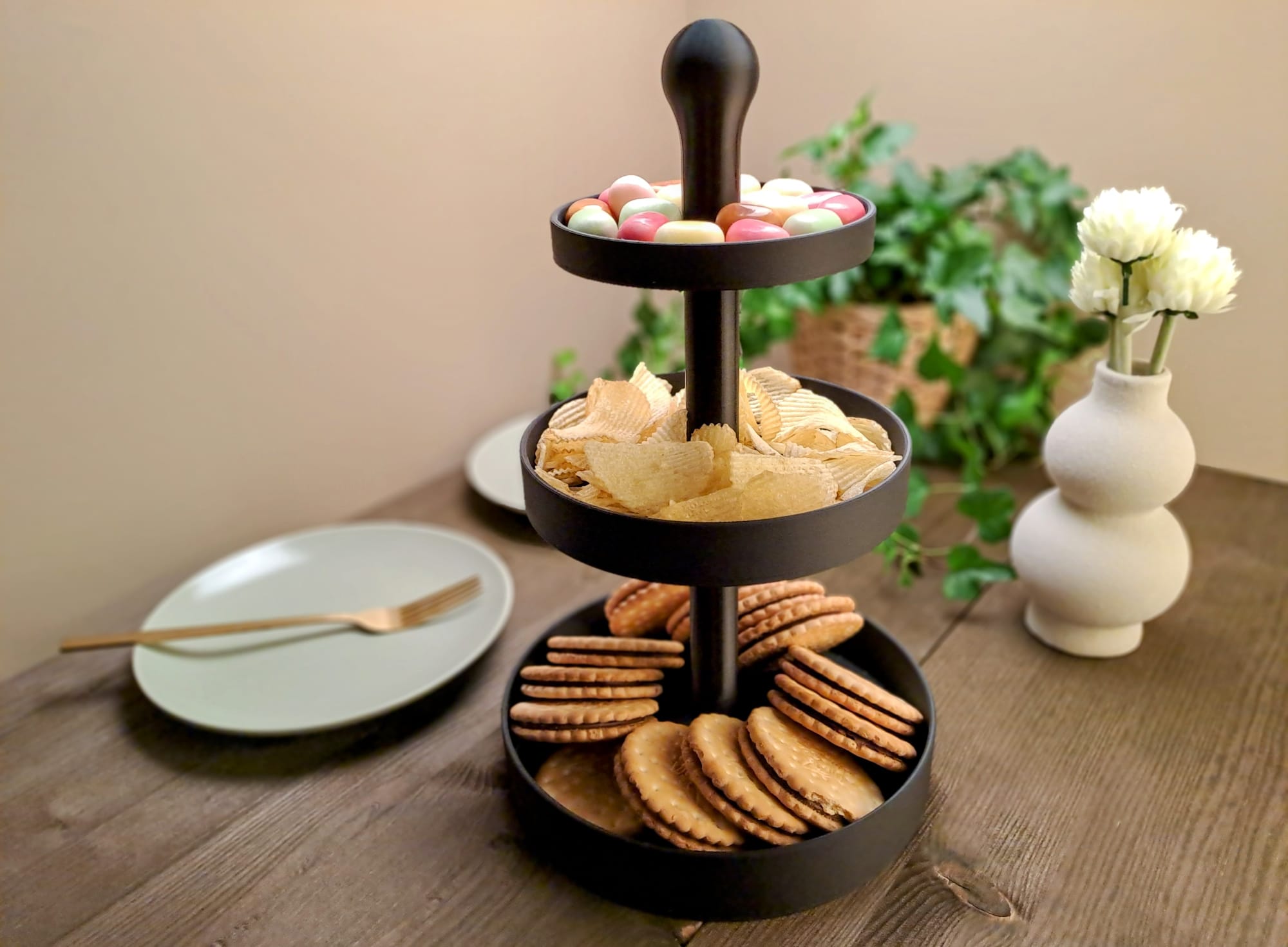 Three Tiered Snack & Cake Stand, Serving Stand