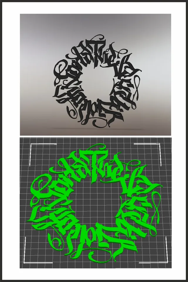 Сalligraphy art by shadow3Dance | Download free STL model | Printables.com