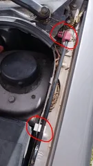 Peugeot 206 Hood Prop Pod Clip and Hinge