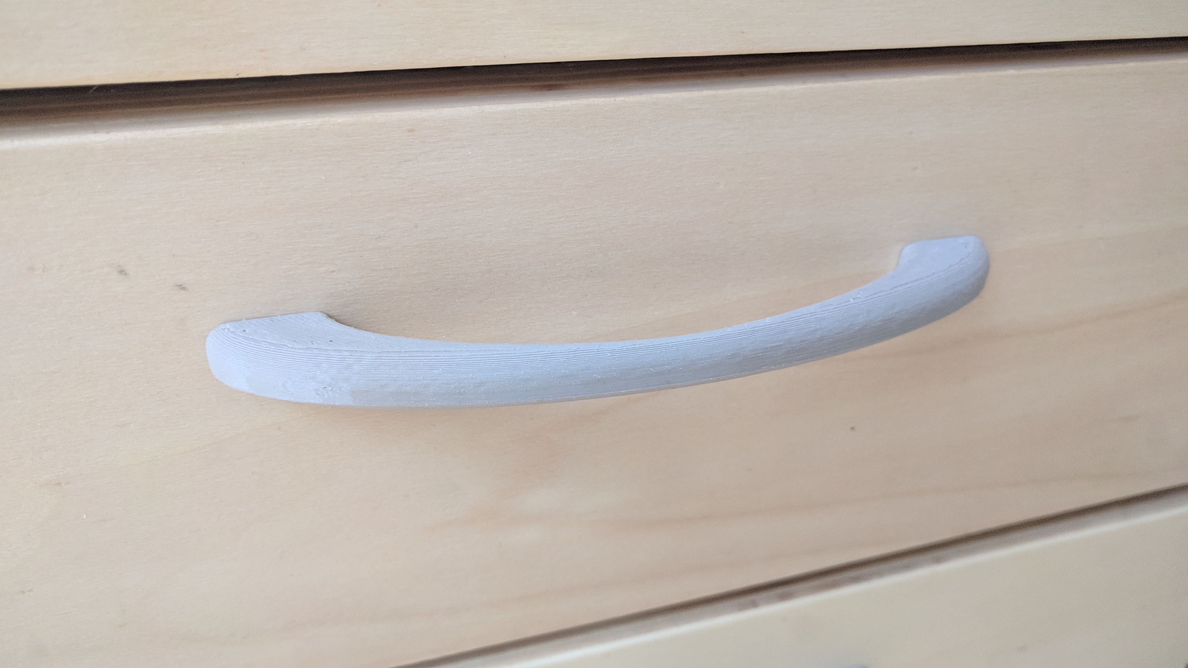 Elegant drawer handle. Parametric Freecad.