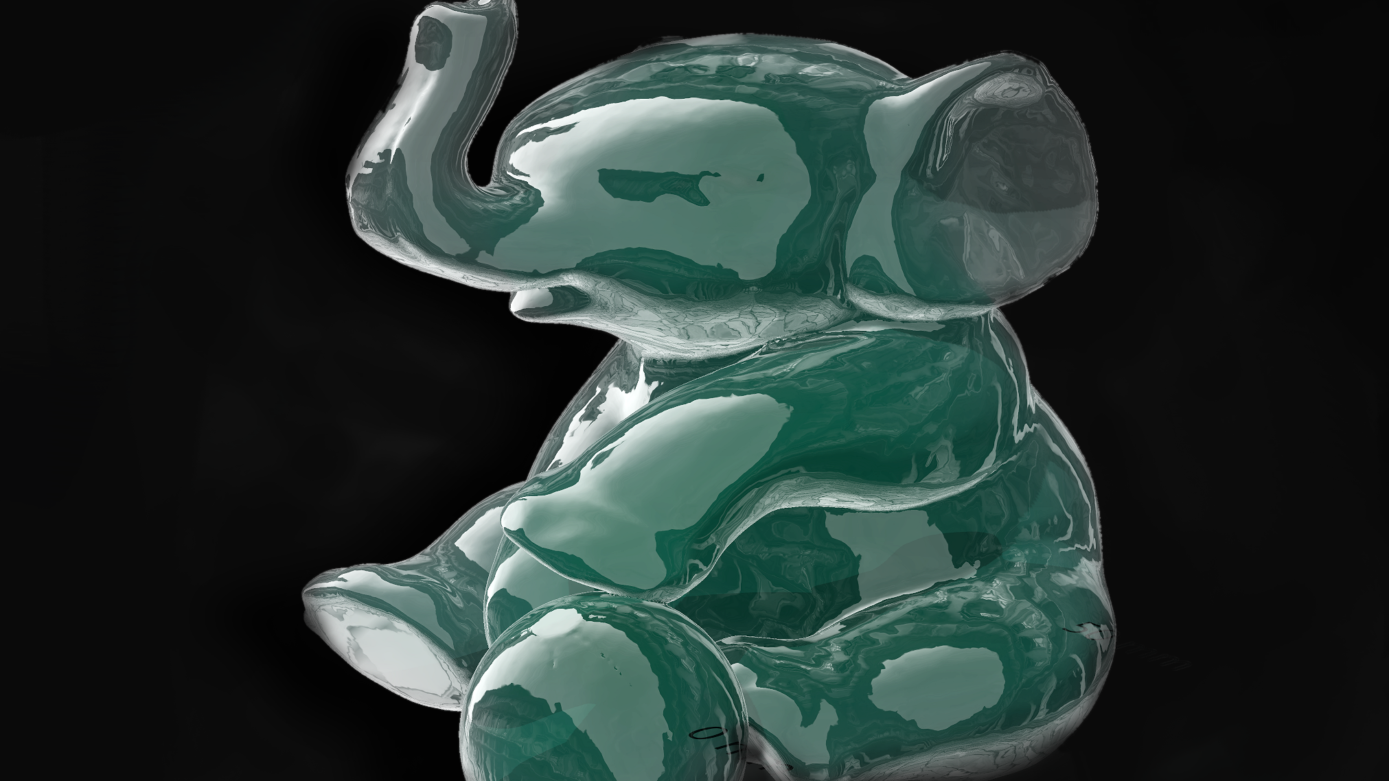 Esme's Baby Elephant with Beach Ball