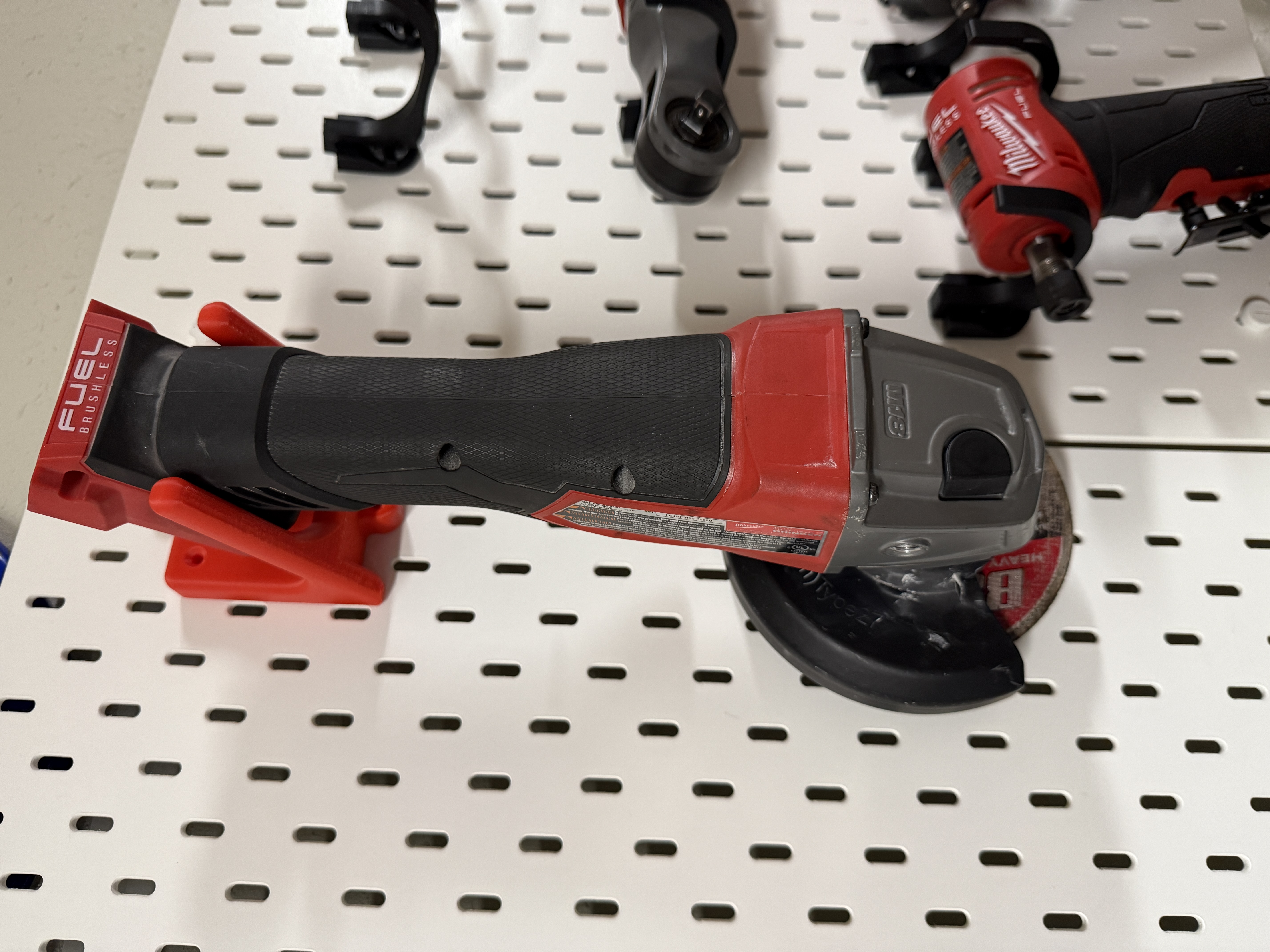 Milwaukee M18 Grinder IKEA SKADIS Mount 3D model thumbnail