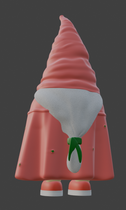 Decorative Gnome with Braids - Festive Ornament — thumbnail 3