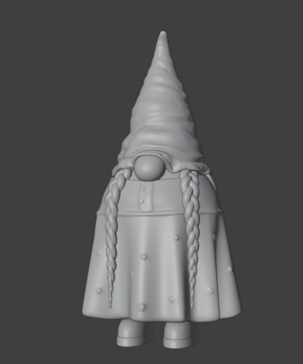 Decorative Gnome with Braids - Festive Ornament — thumbnail 4