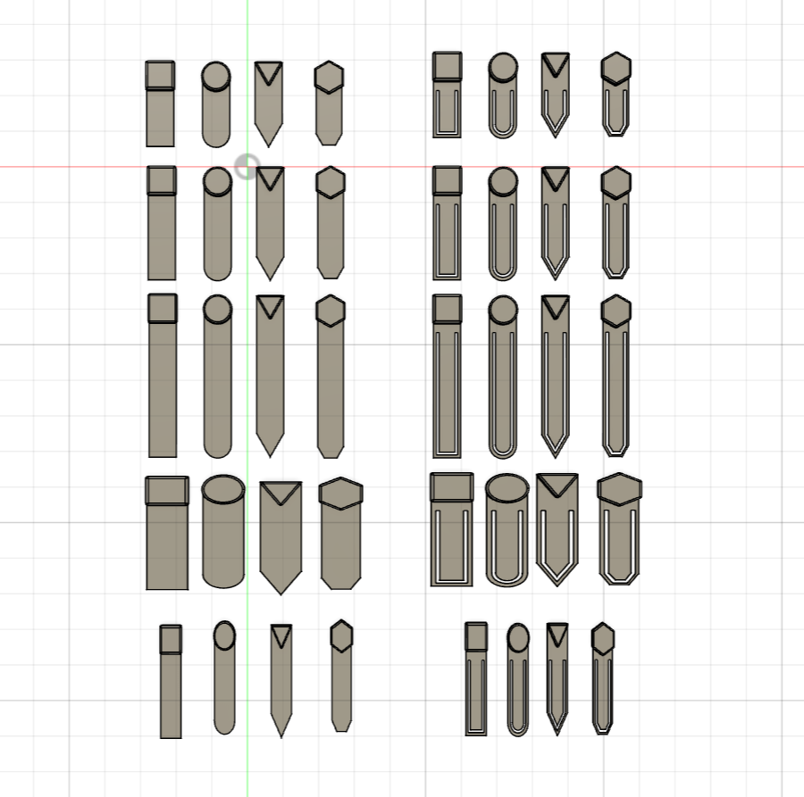 Assortment of minimalistic bookmarks