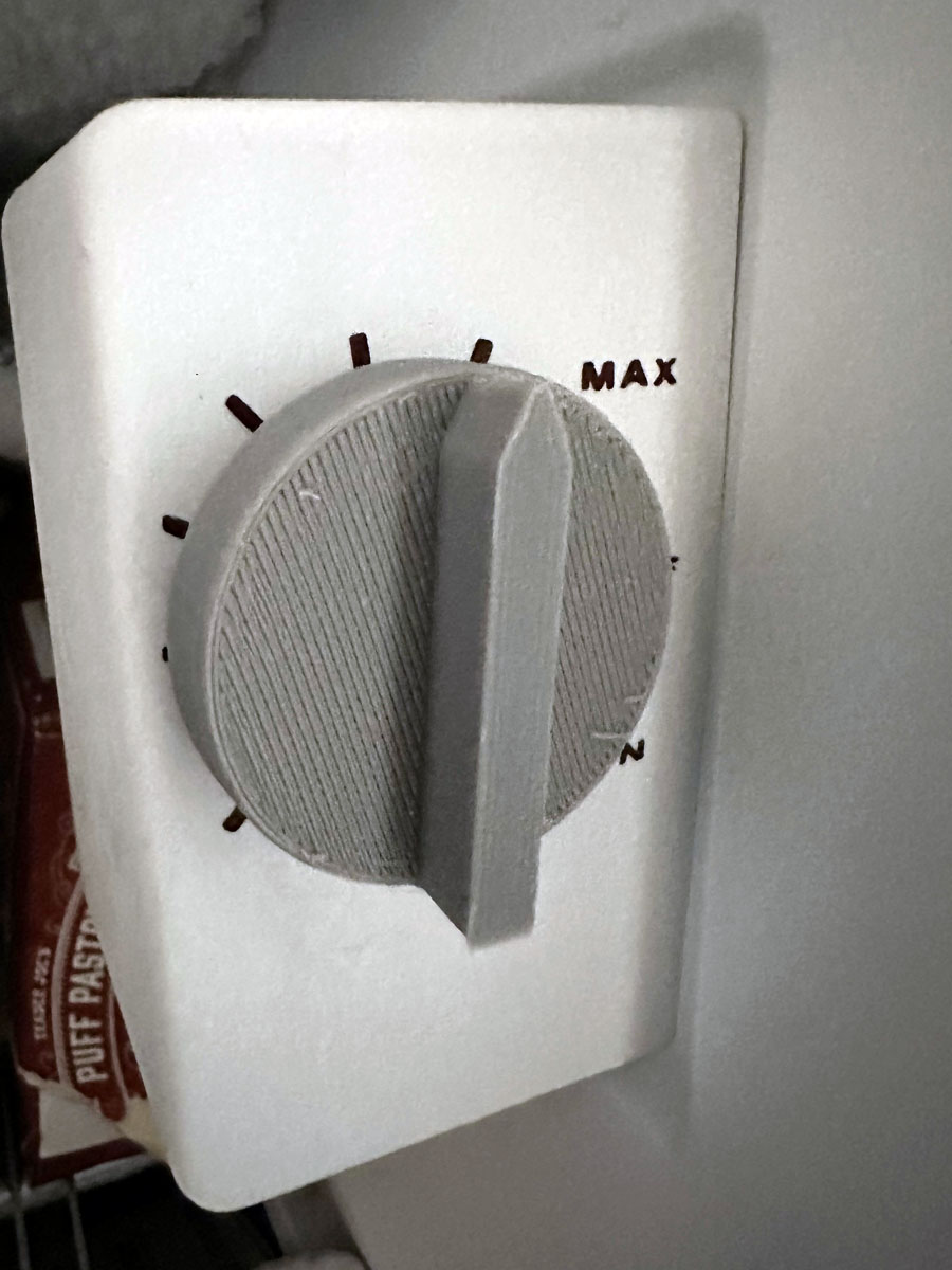 Thermostat/ temperature control knob for GE Compact Freezer