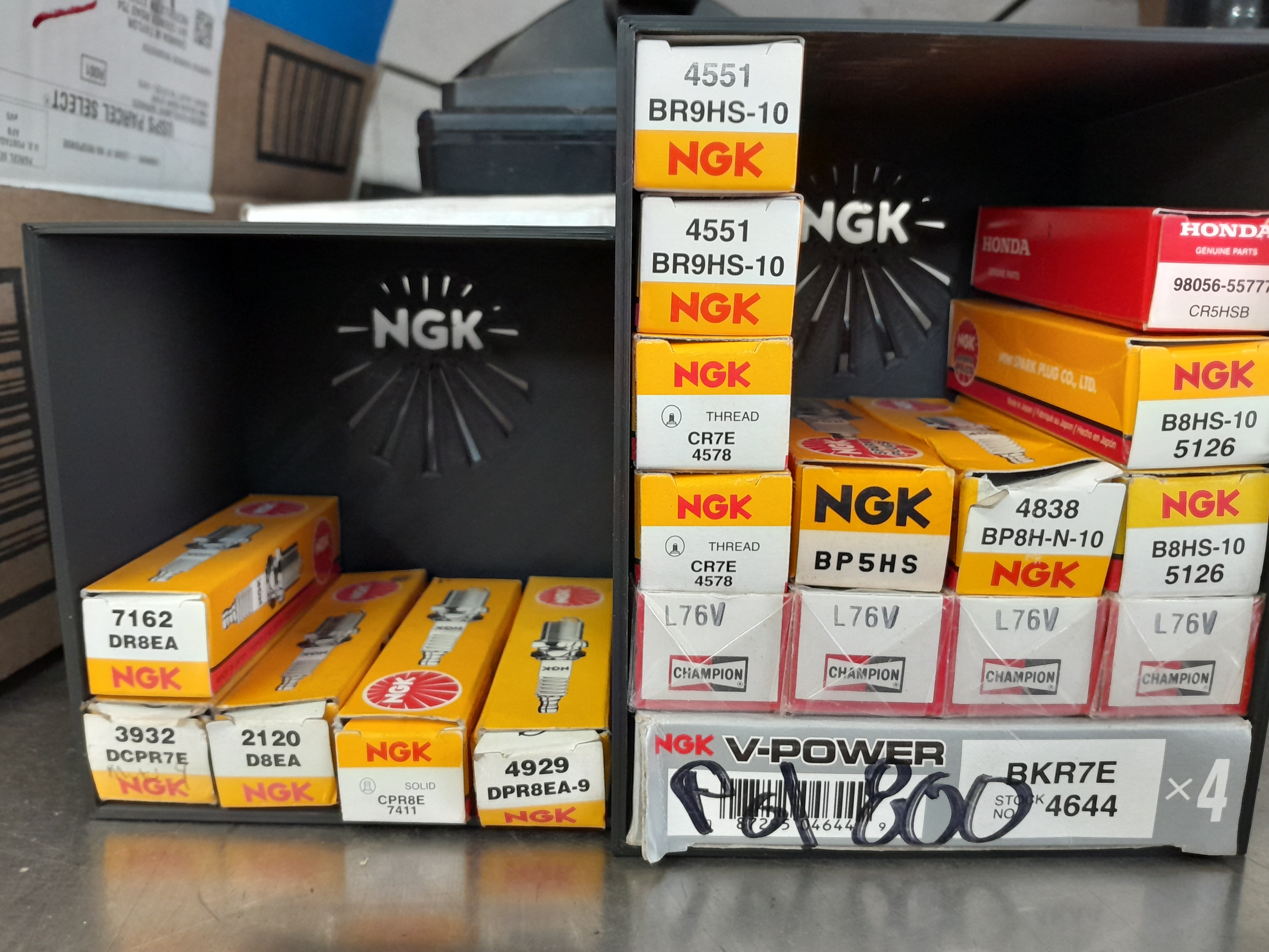 NGK spark plug storage box