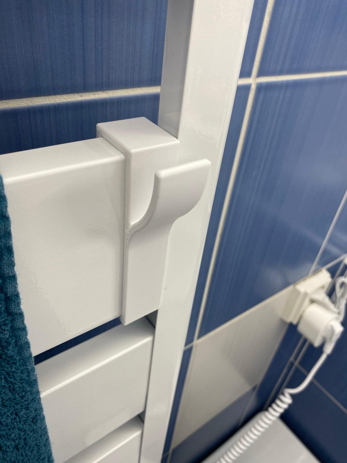 Radiator towel hook