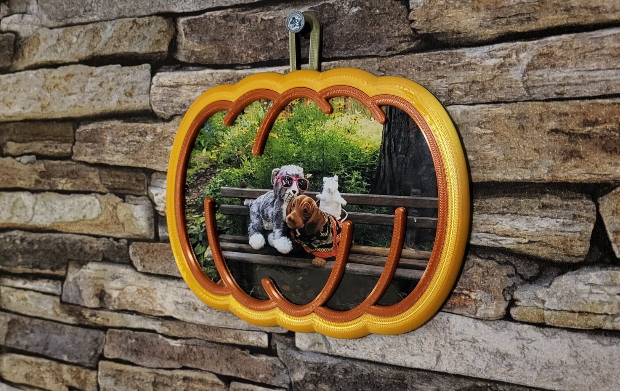 Bilderrahmen Halloween Kürbis | picture frame Halloween pumpkin